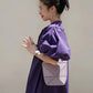 Vintage Purple Puff Sleeve Loose Shirt Dress