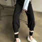 Stylish Knitting Elastic Waist Wide Leg Harem Pants