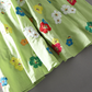 Cotton Linen Embroidered V-Neck Dress