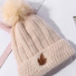 Simple Rabbit Fur Solid Color Knitted Hat
