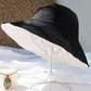 Simple Solid Color Split-Joint Big Brim Beach Fisherman Hat