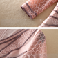 Pink Plus Size High Quality Half Sleeve Mesh Embroidery Dress