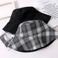 Leisure Versatile Plaid Fisherman Hat