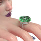 Futuristic Heart Shape Zircon Open-end Ring