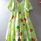 Cotton Linen Embroidered V-Neck Dress