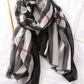 Vacation Boho Plaid Sunscreen Silk Scarf