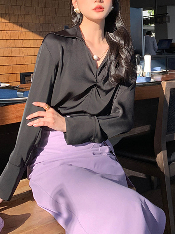Fashion V-neck Shirt Top