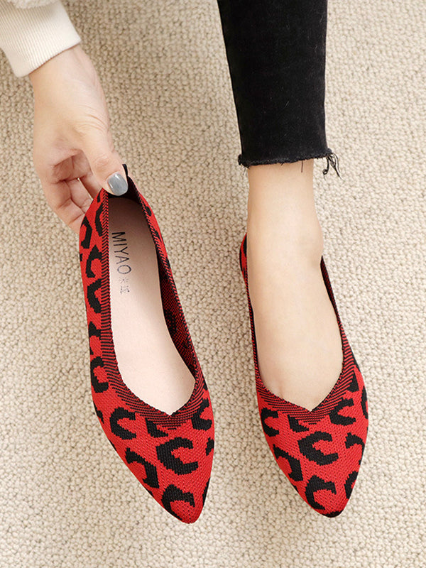Trendy Original Leopard woven Flat Shoes
