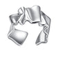 Ruffled Metal Ring/Ear Clip Dual Use Open Ring