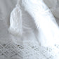 Ruffled V-neck White Dress