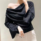 Chic Off-Shoulder Bell Sleeve Pleated Top