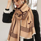 Vintage Keep Warm Striped Tasseled Shawl&Scarf