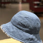Leisure Solid Sun-Protection Denim Fringed Hat