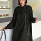 Stylish Loose Chain Split-Joint Shirt Dress Mini Dress