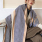 Urban Vintage Imitated Cashmere Houndstooth Shawl Scarf