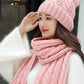 Original Solid Warm Knitting Hat&Scarf Set