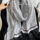 Original Flower&Letter Print Silk Scarf
