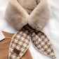 Vintage Houndstooth Stylish Imitation Rabbit Wool Scarf