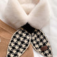 Vintage Houndstooth Stylish Imitation Rabbit Wool Scarf