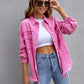 Loose Multicolor Ripped Denim Jacket