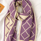 Stylish 8 Colors Rhombic Plaid Warm Knitted Scarf