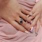 Original Adjustable Heart Shape Zircon Chain Ring