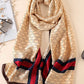 Original Flower&Letter Print Silk Scarf