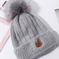 Simple Rabbit Fur Solid Color Knitted Hat