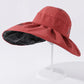 Casual Pringting Hole Sun-Protection Large Wide Brim Bucket Hat