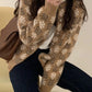 Floral Round Neck Long Sleeve Loose Sweater Cardigan
