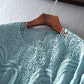 Oversized Vintage Balloon Sleeve Cotton Linen Ruffle Shirt Blouse