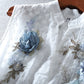 Fashion Embroidered Sleeveless V Neck Cotton Shirt Top
