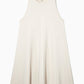 Trendy Pleated A-line Round Neck Dress