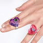 Double Layer Heart Zircon Ring
