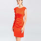Trendy Pleated Rose Dress