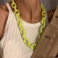 Simple Punk Solid Color Geometric Necklaces