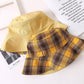 Leisure Versatile Plaid Fisherman Hat