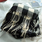Vintage Thicken Plaid Tasseled Scarf