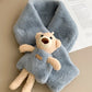 Solid Color Kids Cute Cartoon Bear Keep Warm Scarf