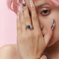 Original Adjustable Heart Shape Zircon Chain Ring