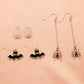 Halloween Pumpkin Skeleton Bat Earrings