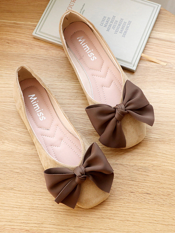 Stylish and Comfortable Bow Soft Soled Flats Shoes