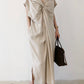 Loose Chic Pleated Front And Rear Dress