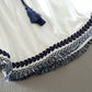 Fashion Loose Plus Size Cape Cape Embroidered Shirt Top