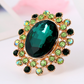 Full Diamond Crystal Glass Open Adjustable Ring