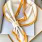 Original Striped Print Hair Band&Silk Scarf