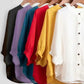 Retro Cotton Linen Lantern Sleeve Top Shirt