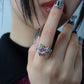 Original Adjustable Solid Color Heart Shape Ring