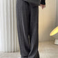 Original Creation Wide Leg Loose Jacquard Solid Color Casual Pants Bottoms