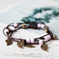 Original National Handmade 7 Colors Ceramic Bead Alloy Leaf Bracelet